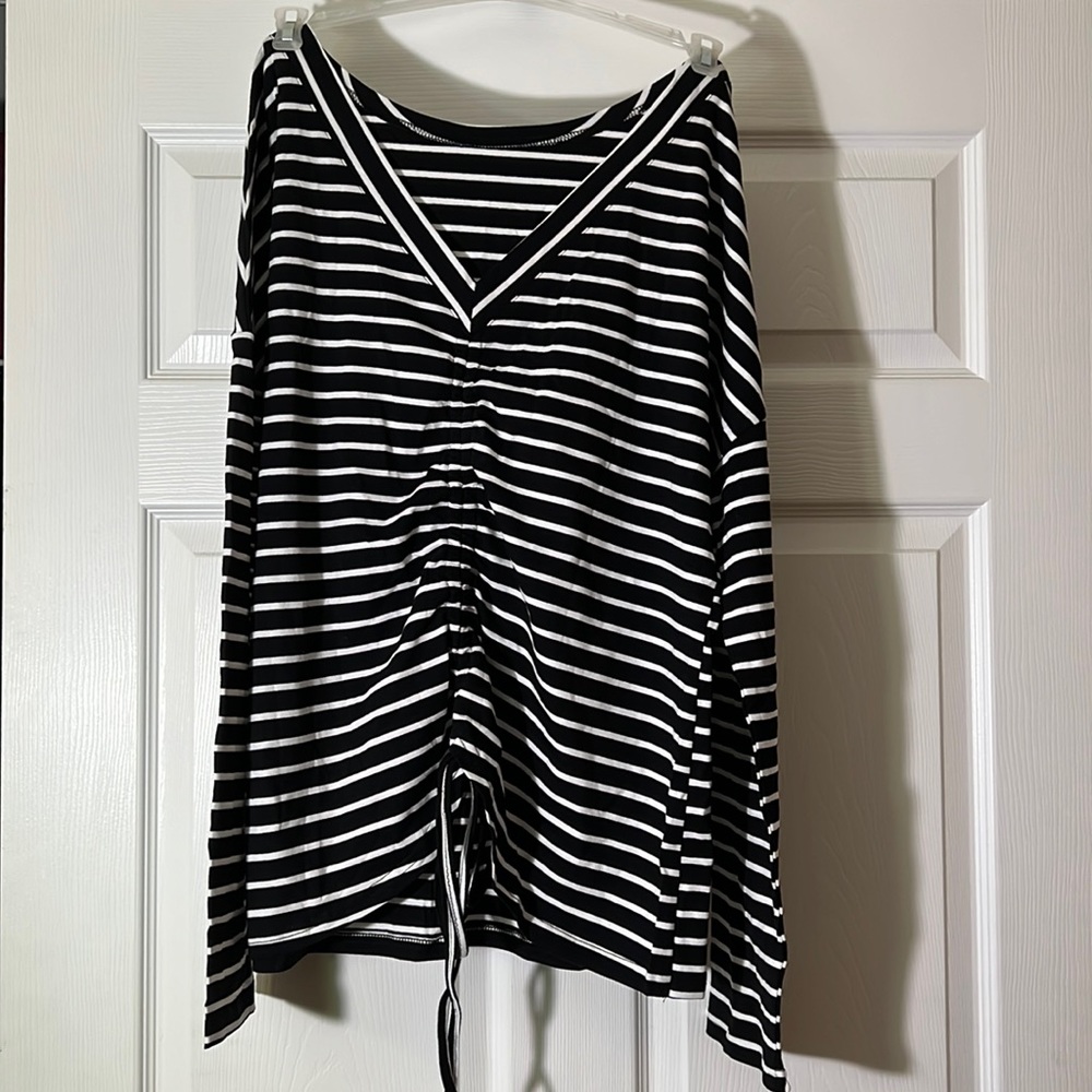 Stripped Long Sleeve Woman’s Blouse